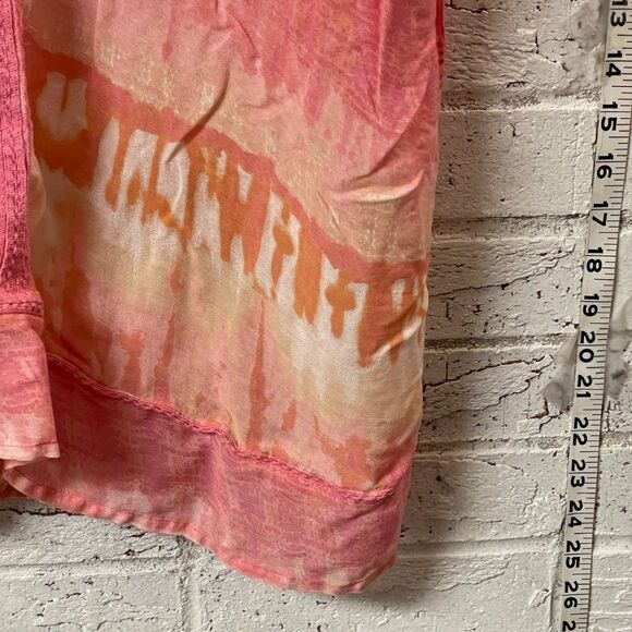 Glora Vanderbilt Pink Tie Dye Hippie Boho Shirt XL - Picture 4 of 9